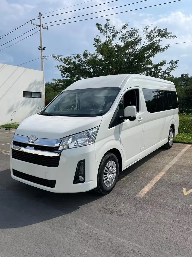 Interior de van de lujo cómoda para viajes grupales en México
